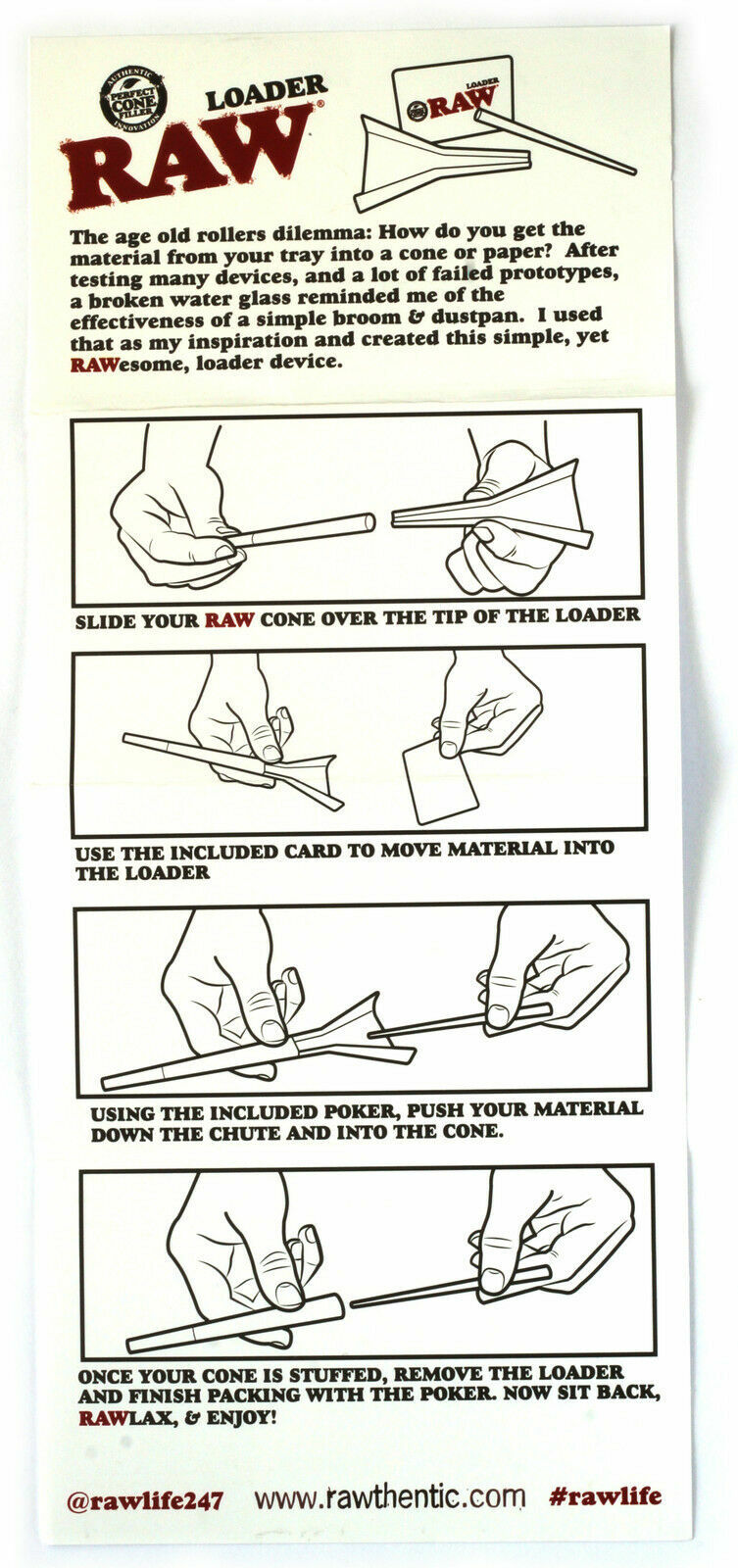 RAW Loader - King size Loader + Poking tool + Card - Free Shipping!