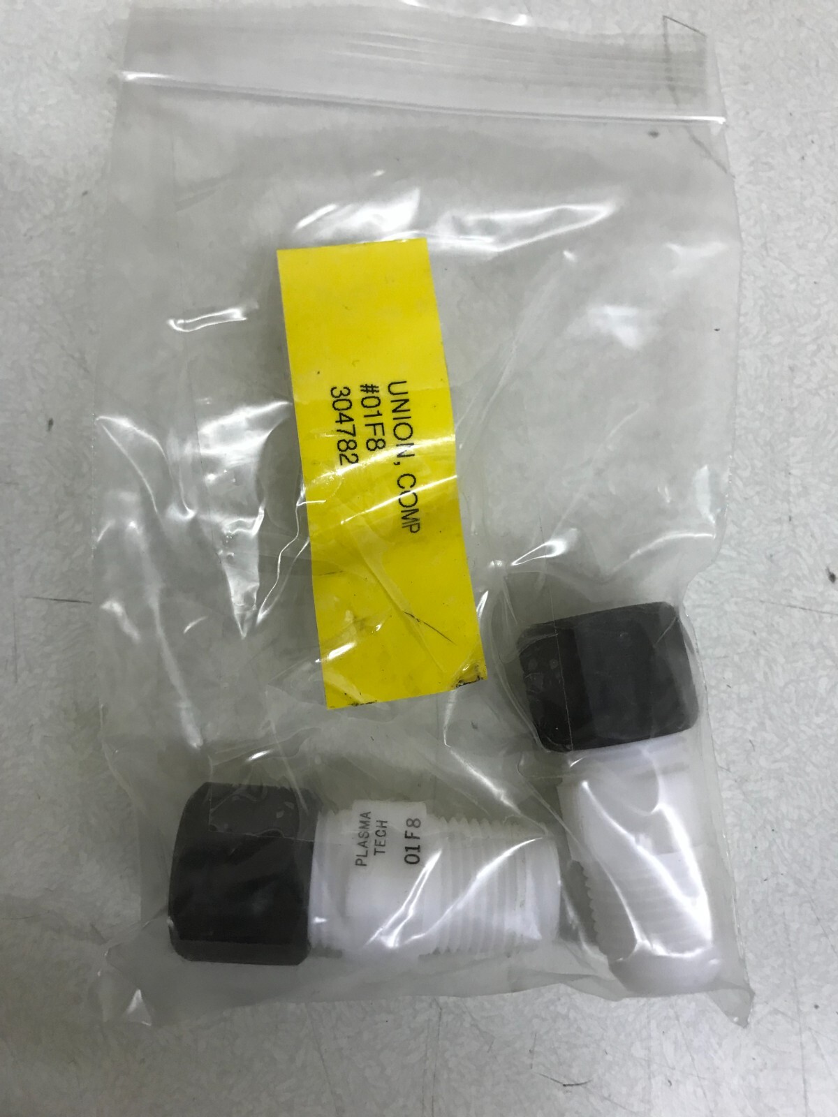 LOT of 2 NEW PlasmaTech 01F8 Straight Union Teflon 1/2" Tube