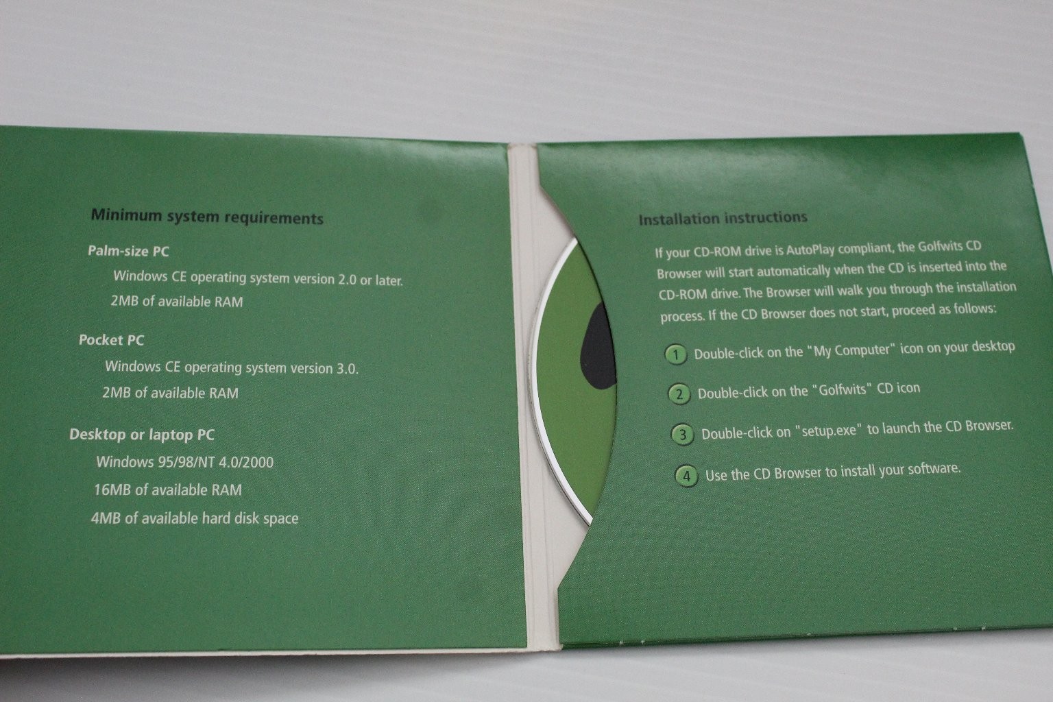 Golfwits Pro Version 2.0 Software for Windows PC CD-ROM Golf SISCOSOFT