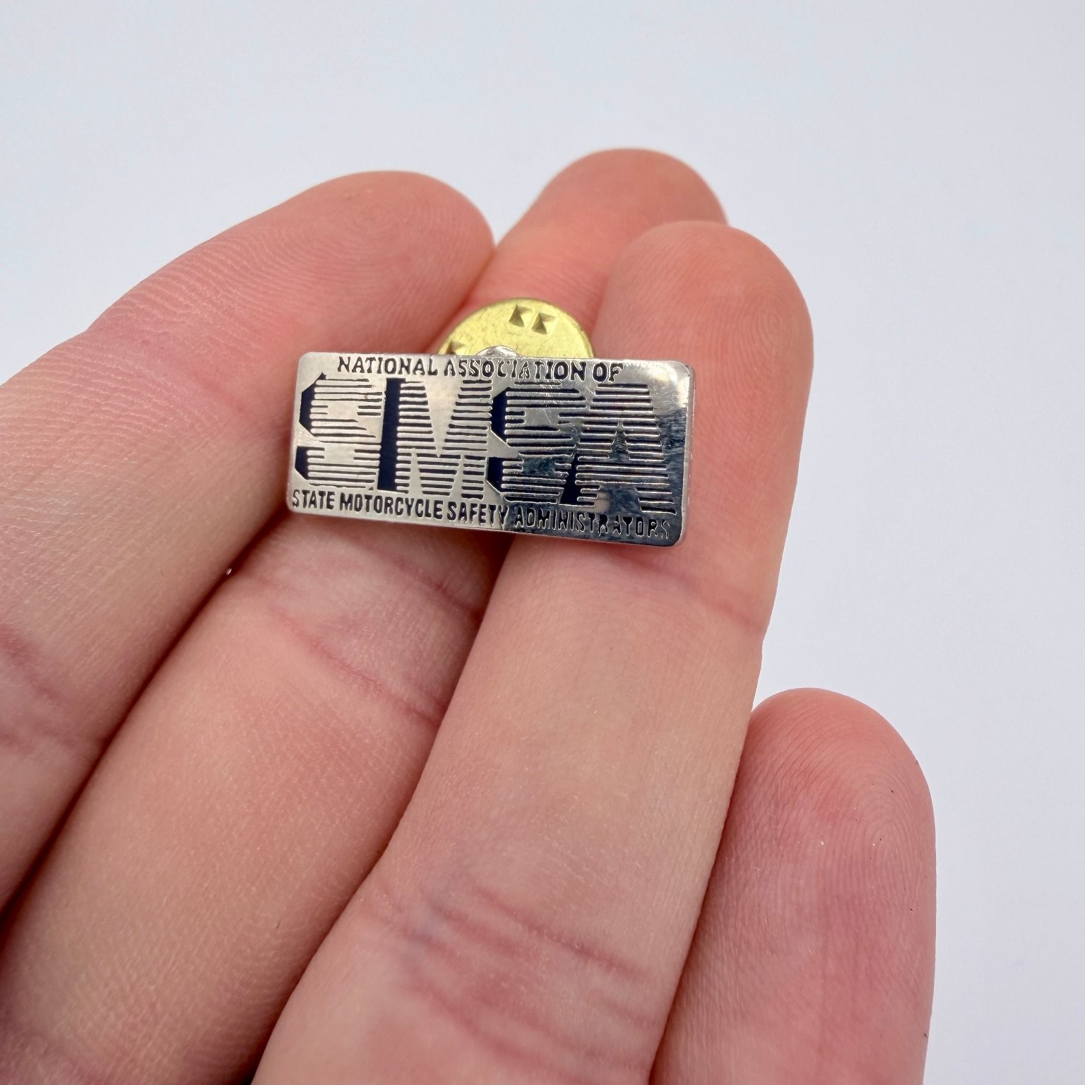 National Association of SMSA Lapel Pin Metal Safety Administrator Pin