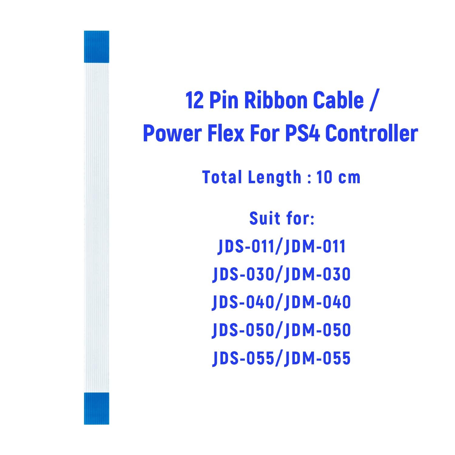 Mcbazel 2-Pack 12 Pin Power Button Flex Ribbon Cable Charging Board white