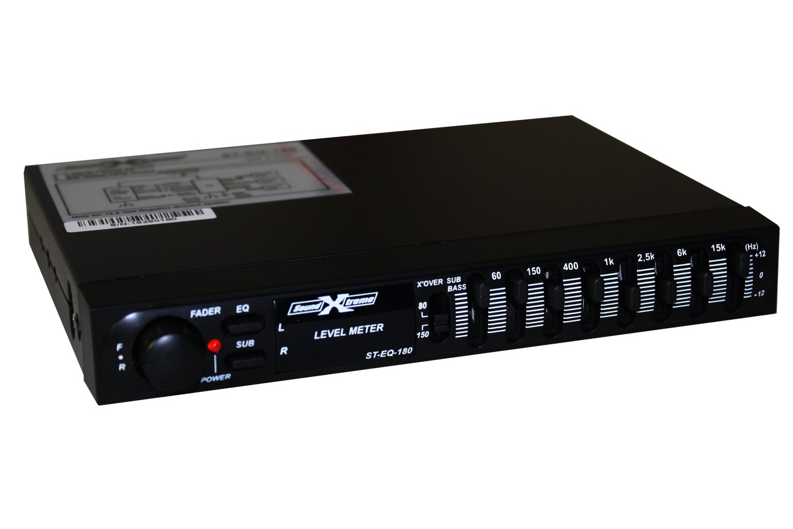 SOUNDXTREME 7 Band Passive Stereo Graphic Equalizer with Fader Control black