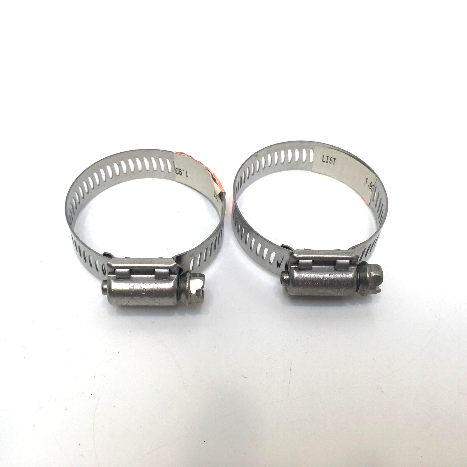 Lot of 2 Breeze 21-44 MM Hose Clamps 21 13/16-1-3/4" Stainless Steel