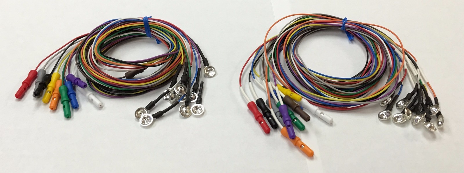 EEG Silver Cup Electrodes 60 Inch Wire With 1.5 DIN Plug 20 Pack