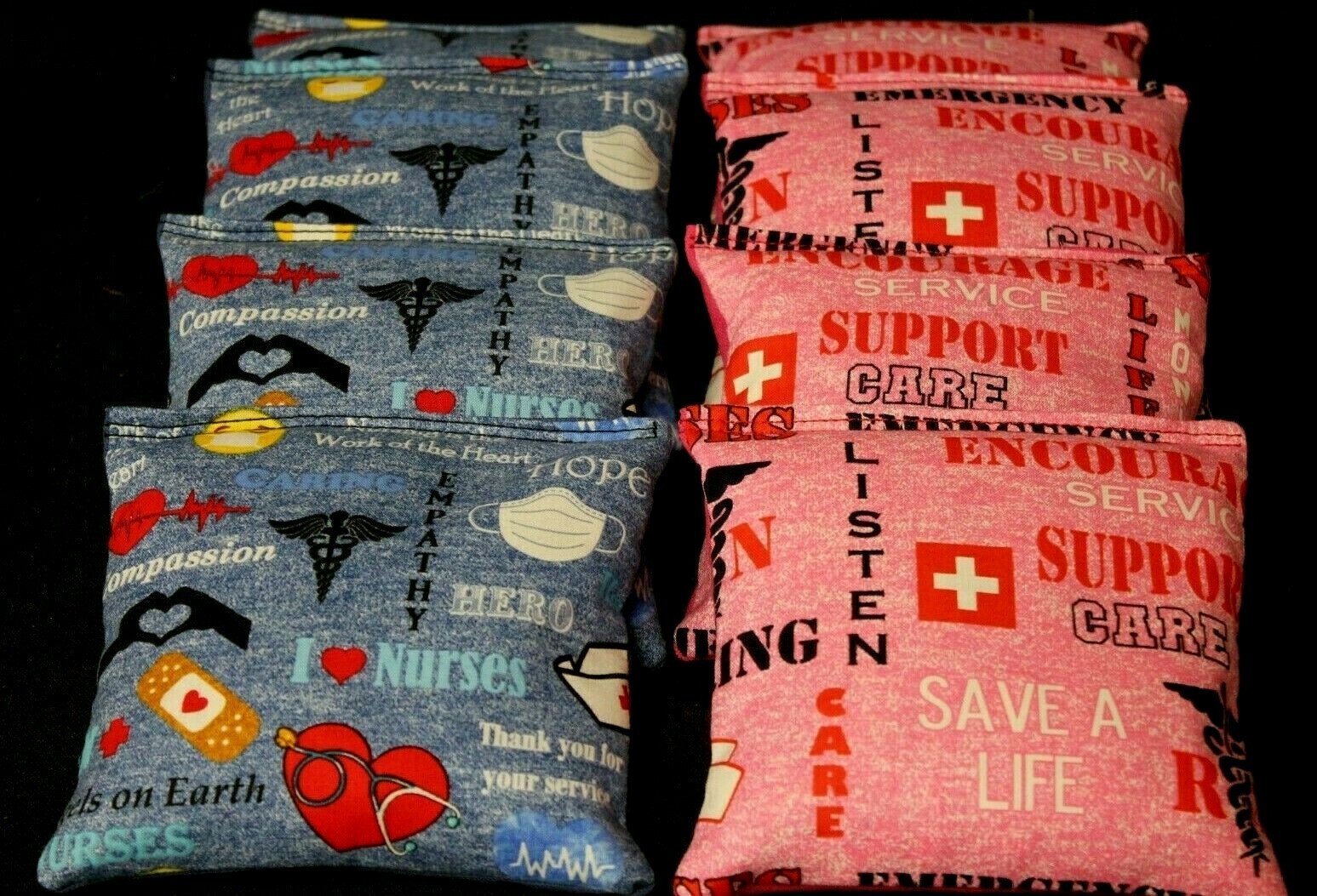 Support NURSE MEDICAL MD VOLUNTEERS 8 ACA Regulation Cornhole Bean Bags