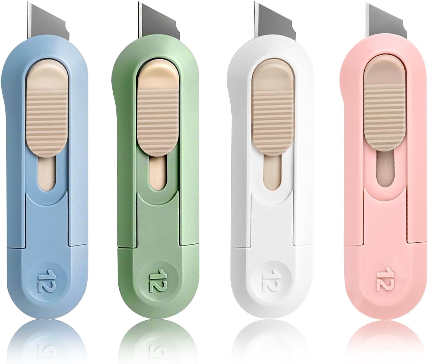 4PCS Retractable Box Cutter Utility Knife Package Opener for Boxes Envelopes