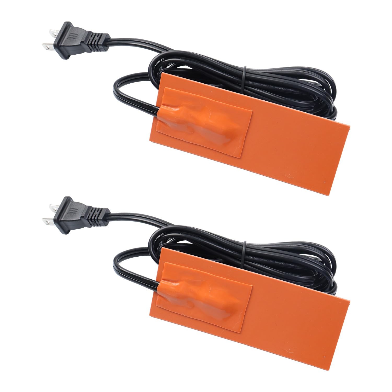 2 x 5in Car Engine Silicone Pad Heater - Self-Adhesive, 2Pcs Oil Pan Heater P...