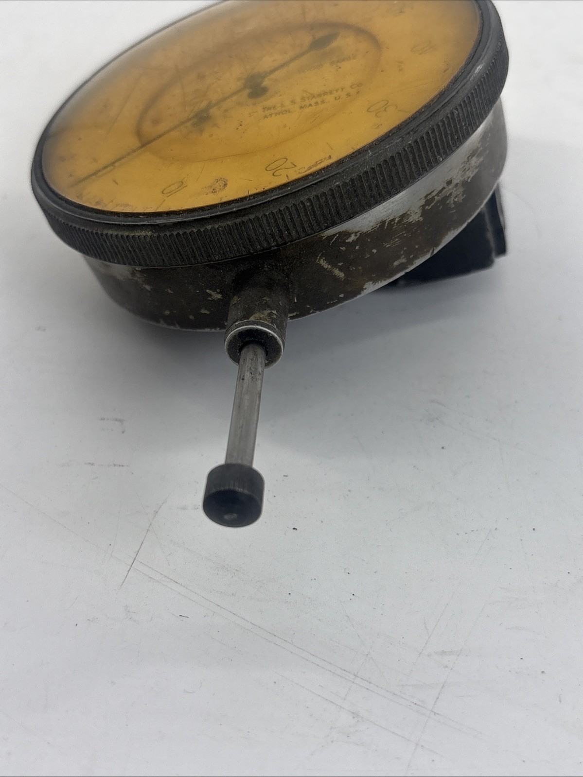 Large Starrett 655-341 Dial Indicator 1.000" range With Mighty Mag