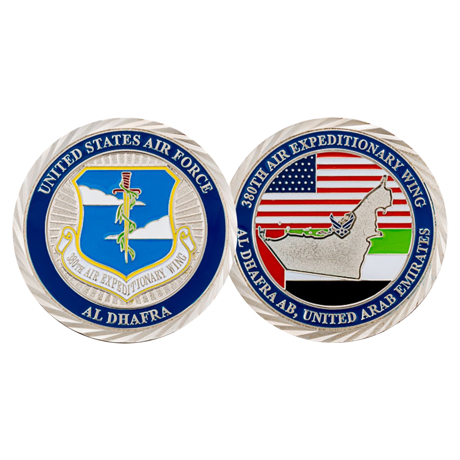 US Air Force 380th Expeditionary Wing Challenge Al Dhafra UAE Coin
