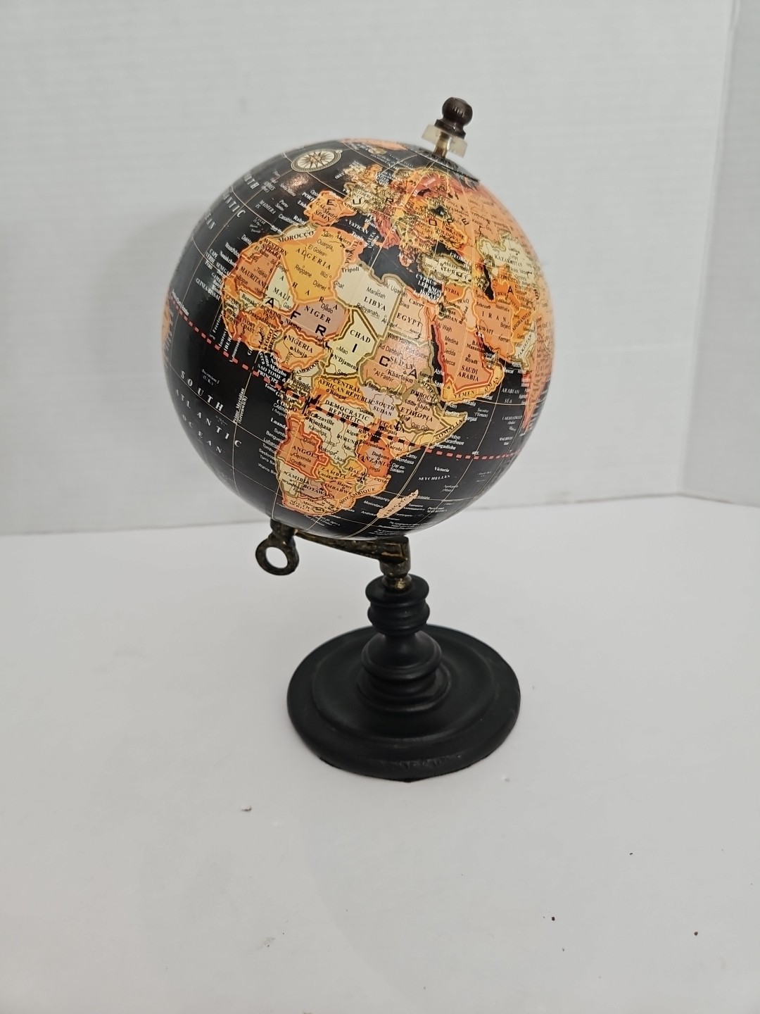 Tabletop World Globe Black Decorative Desk Decor Display