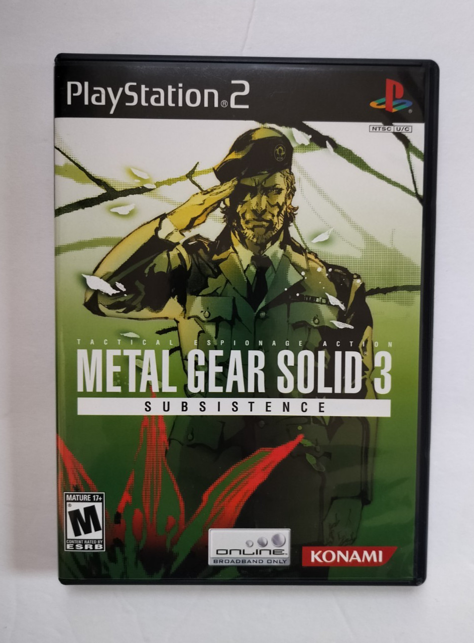 Metal Gear Solid 3 Subsistence PlayStation 2 Authentic Case Only PS2