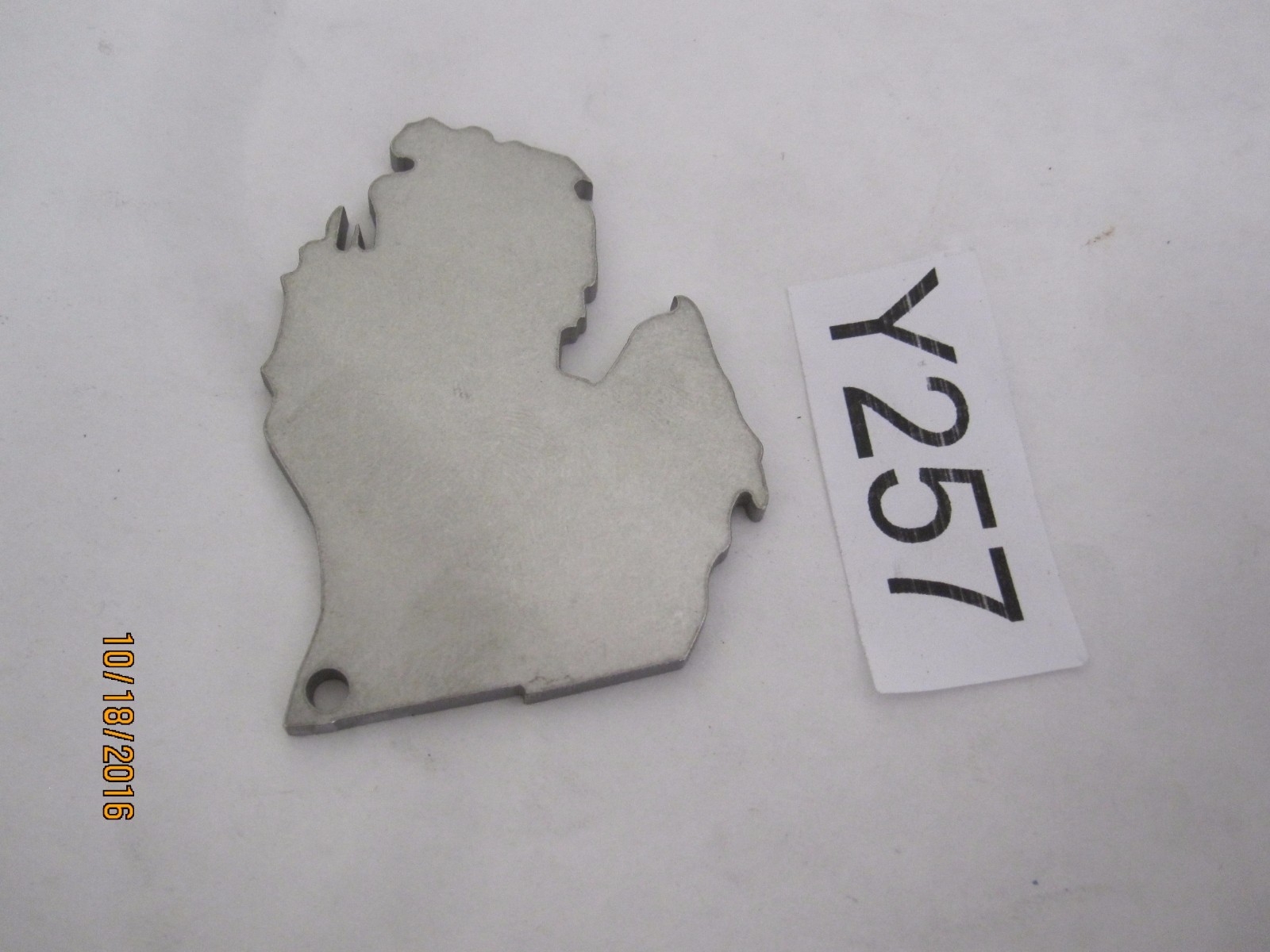 Raw Metal Michigan Keychain Bottle Opener