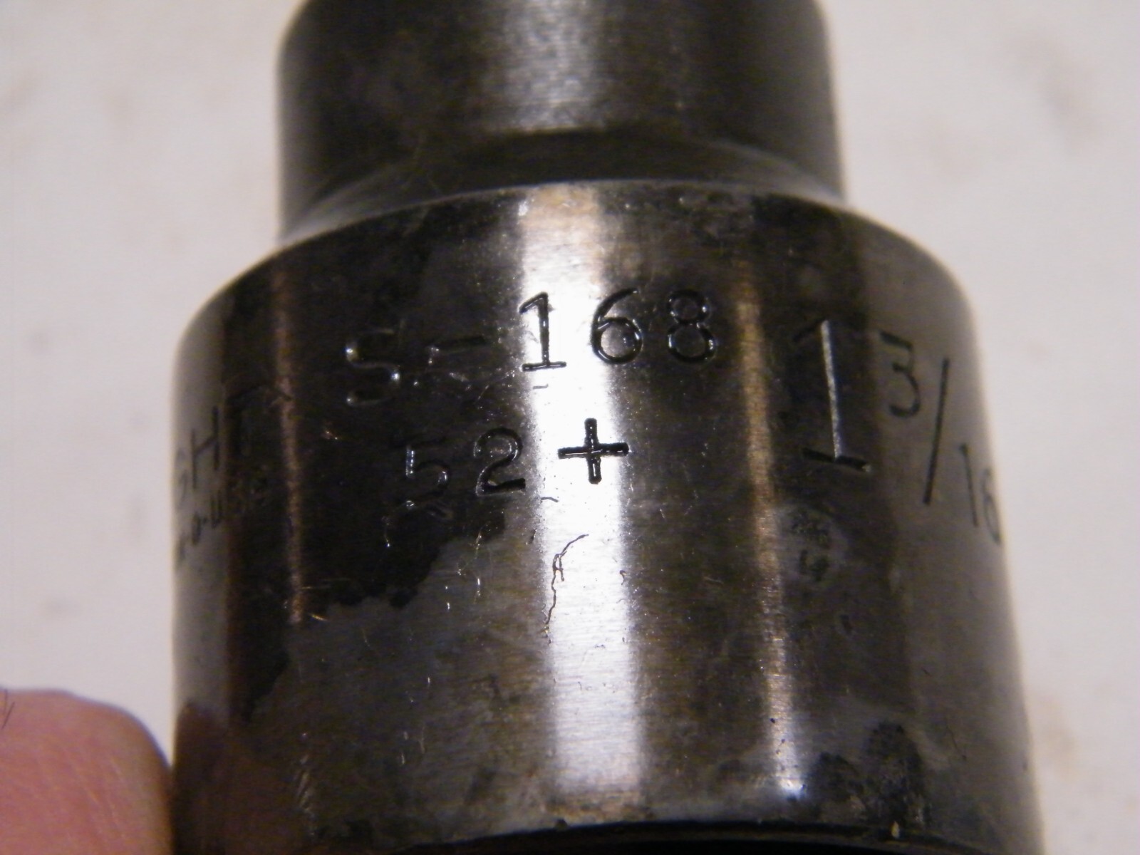 Vintage Wright S-168 52+ 1-3/16 12 Point Socket 1/2 Drive
