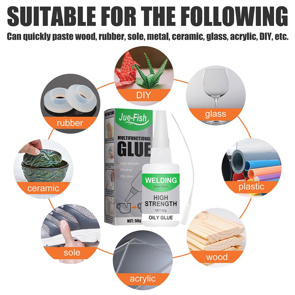 Jue-Fish Glue, 50ML Welding High-Strength Oily Glue, Multifunctional Oily Glue