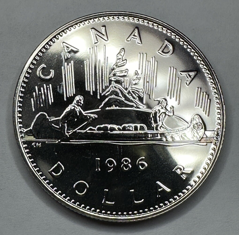 1986 Canadian Proof-Like Dollar Coin Uncirculated "KEY DATE"