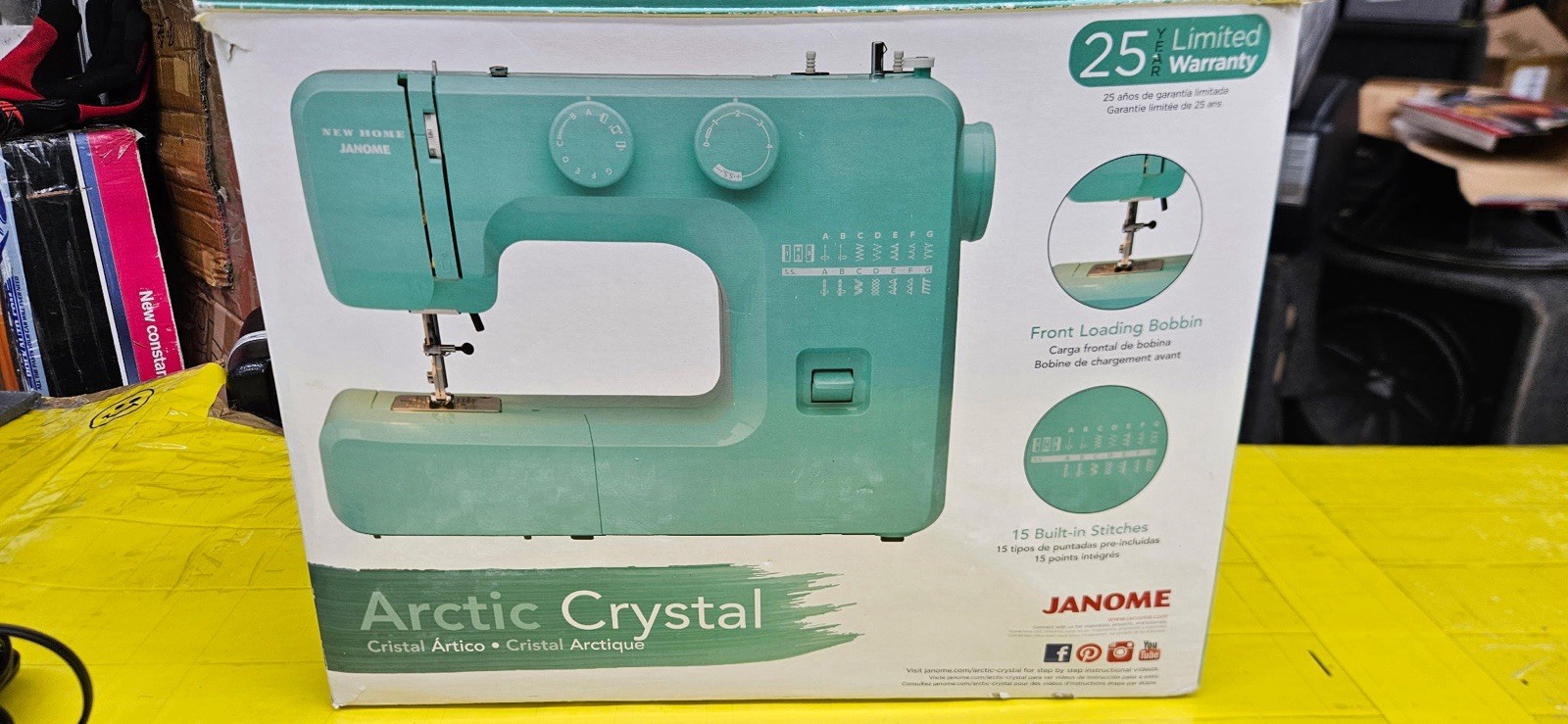 Janome Arctic Crystal Easy-to-Use Sewing Machine New Sealed