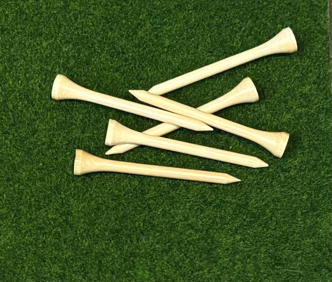 Bamboo Golf Tees 2.75” Natural, Brown Sustainable Wholesale Free 1.5” Tees