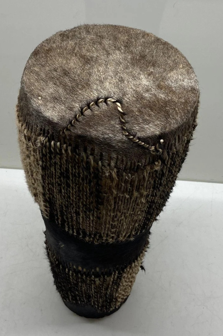 Animal hide vintage drum handmade