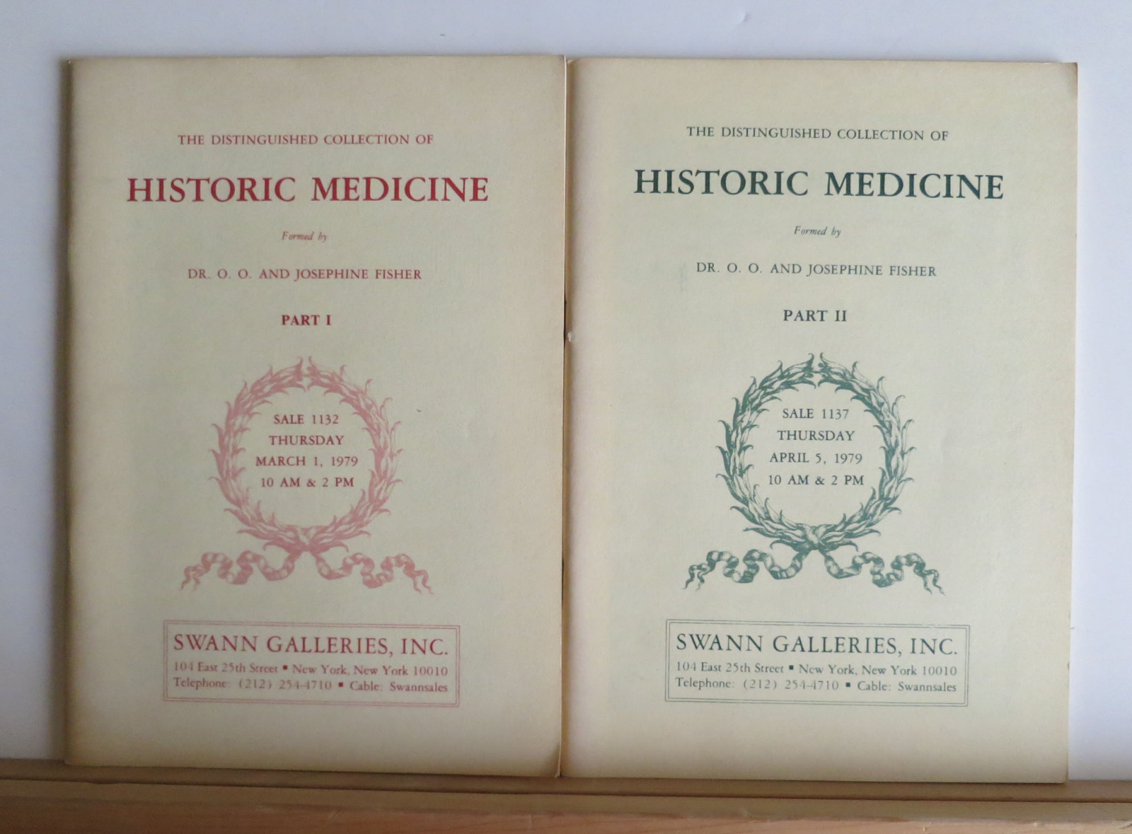 Distinguished Collection of Historic Medicine Catalogs Parts 1 & 2 Swann Fisher
