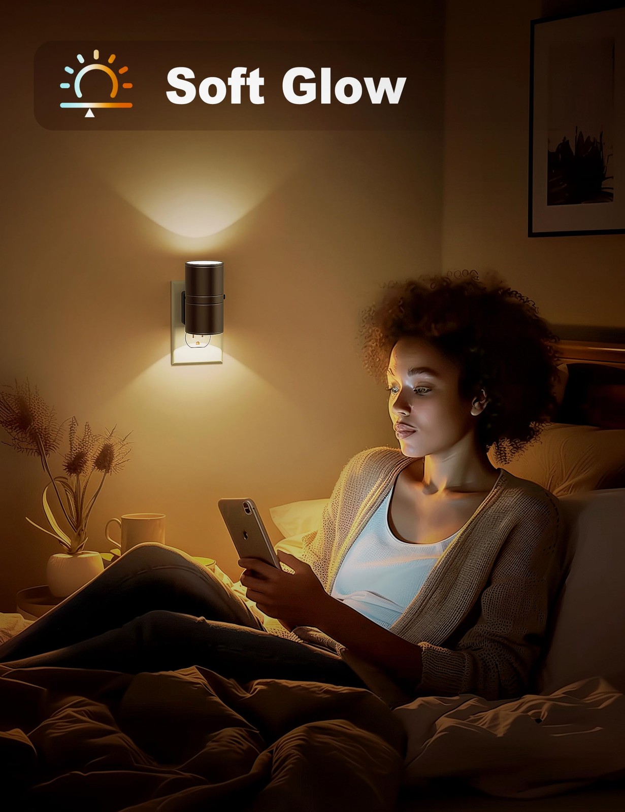 Night Lights Plug into Wall, Dimmable Night Light Plug in, Modern Night Light...