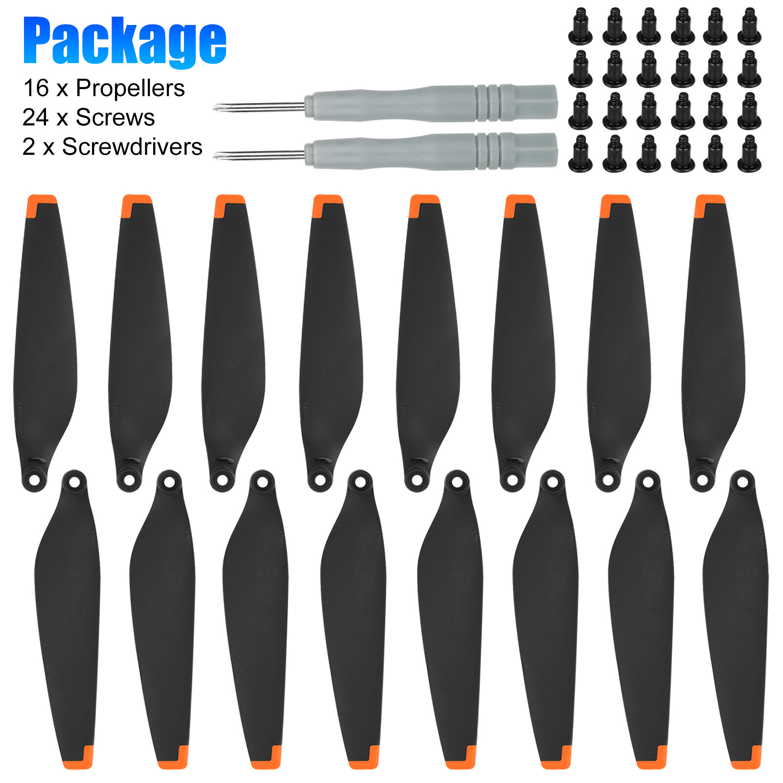 16Pcs Quick-Release Propellers Blades Accessories for DJI Mini 3 Drone Low-Noise