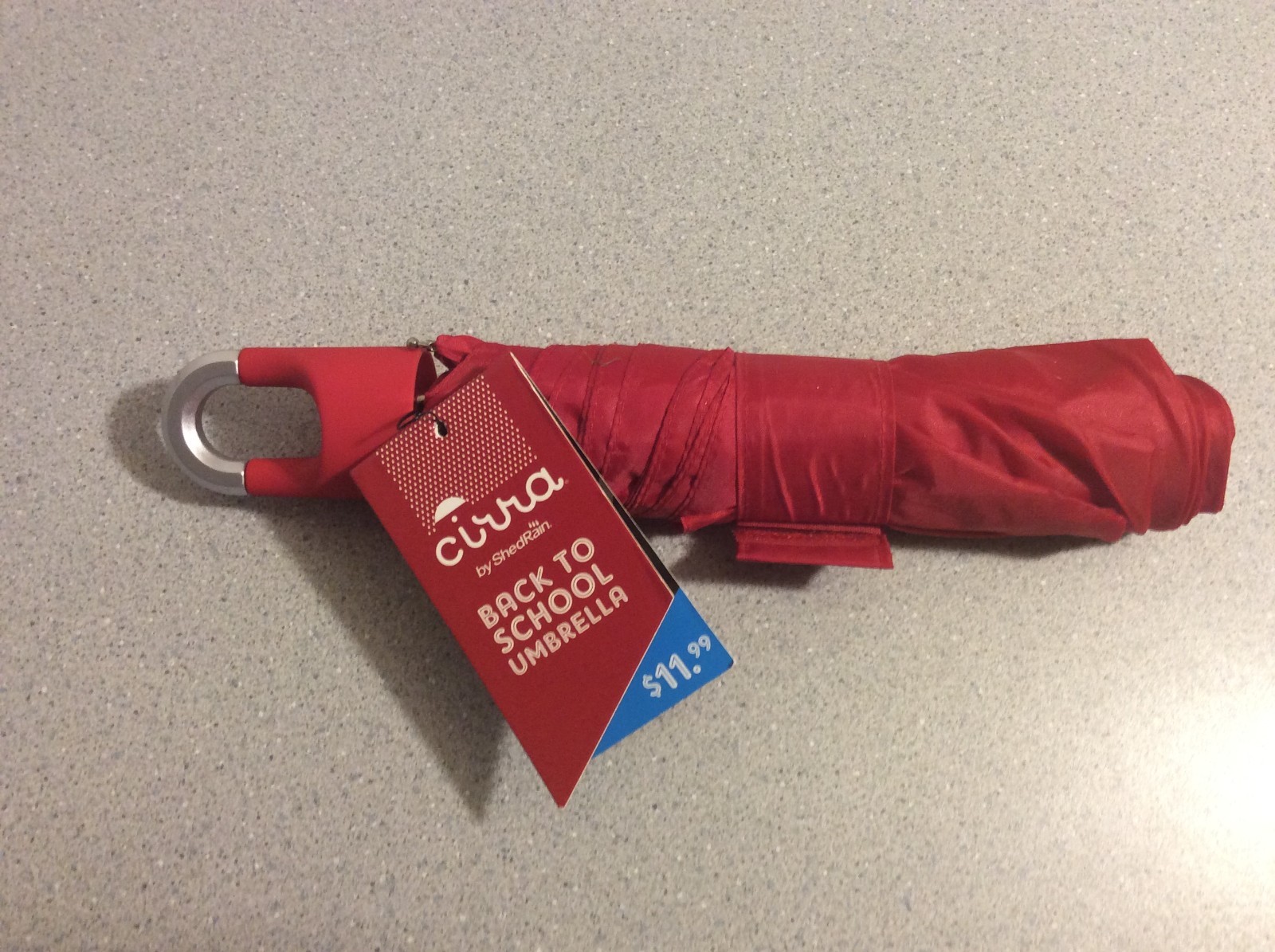 ShedRain Clip Handle Compact Manual Umbrella: Red New with Tag
