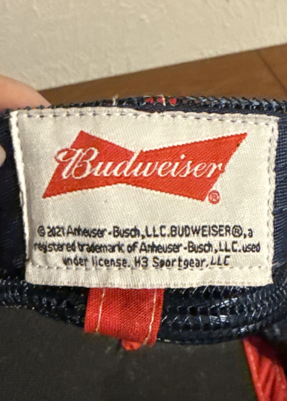 Budweiser Curved Brim Snapback Hat Multi-Color