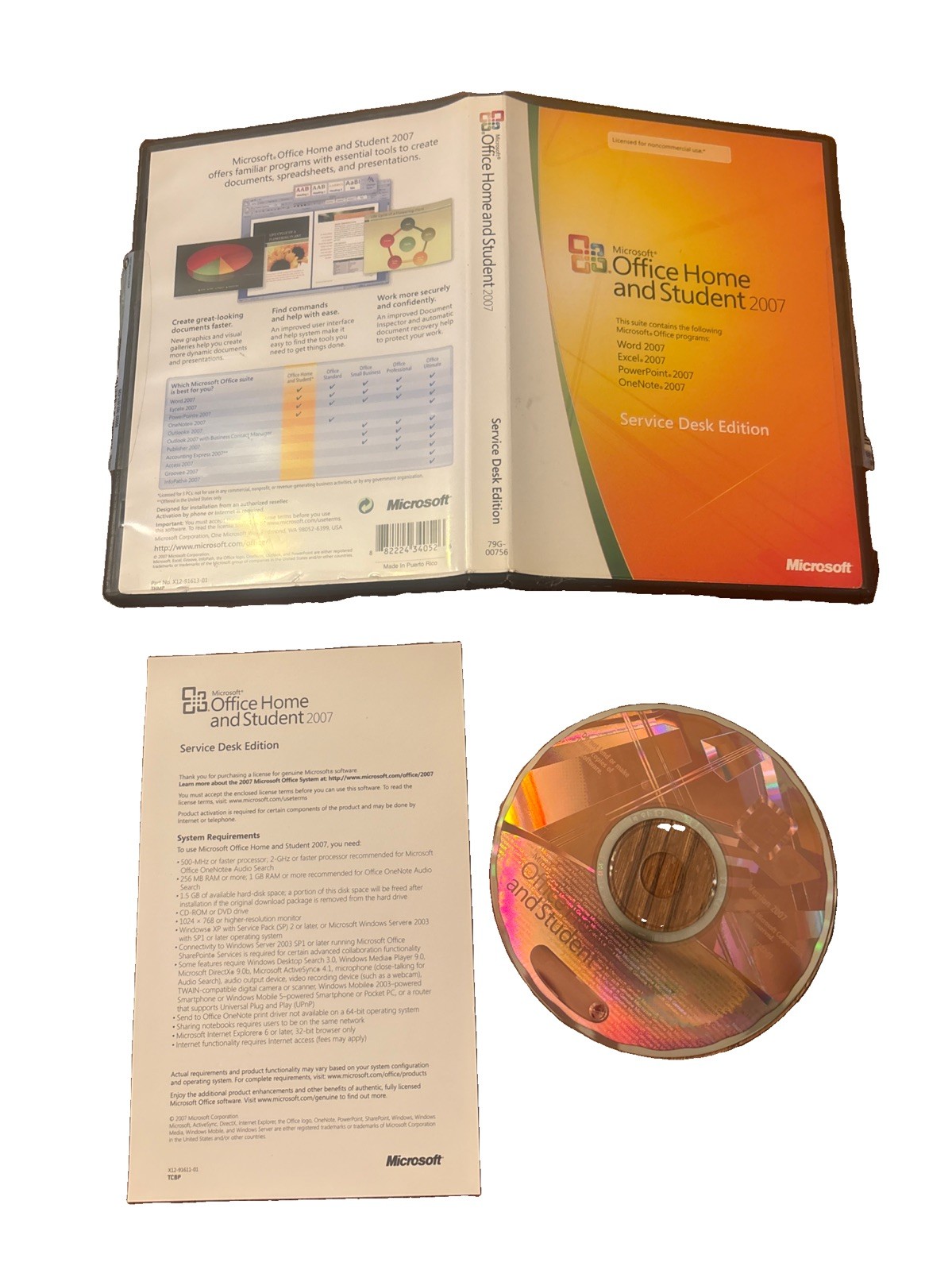 Microsoft Office Home and Student 2007 Service Desk Edition w/ Product Key