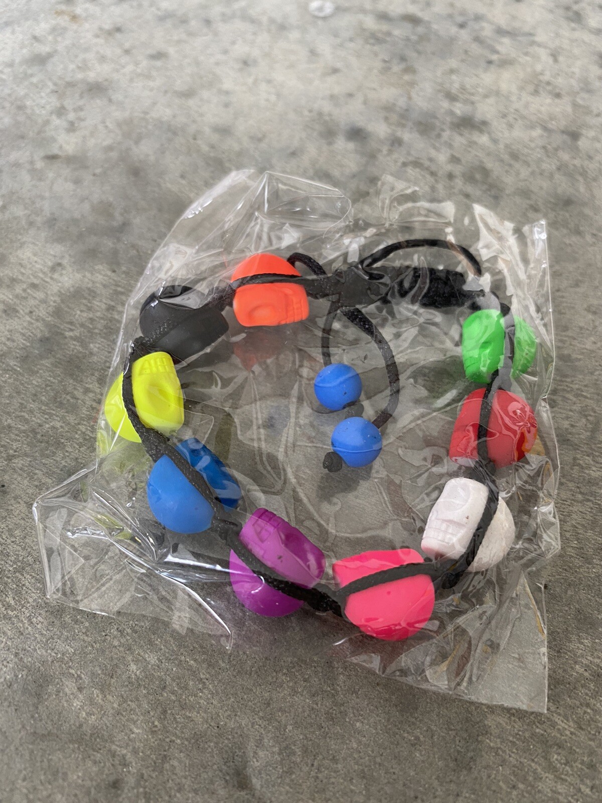 Artisan Multicolor Skull Skulls Rope Bracelet