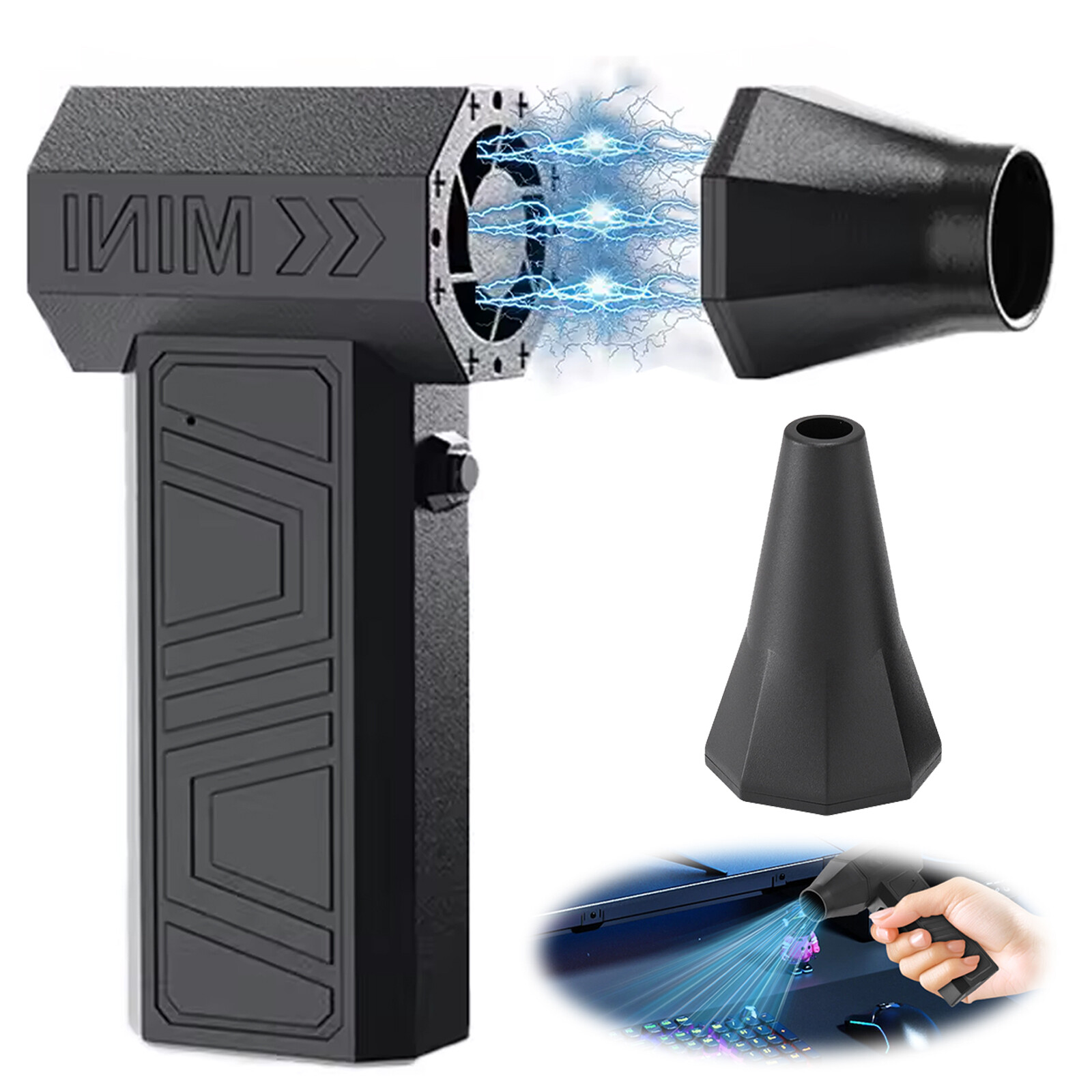 130,000 RPM Portable Mini Jet Turbo Fan Electric Air Blower Duster Cleaner US