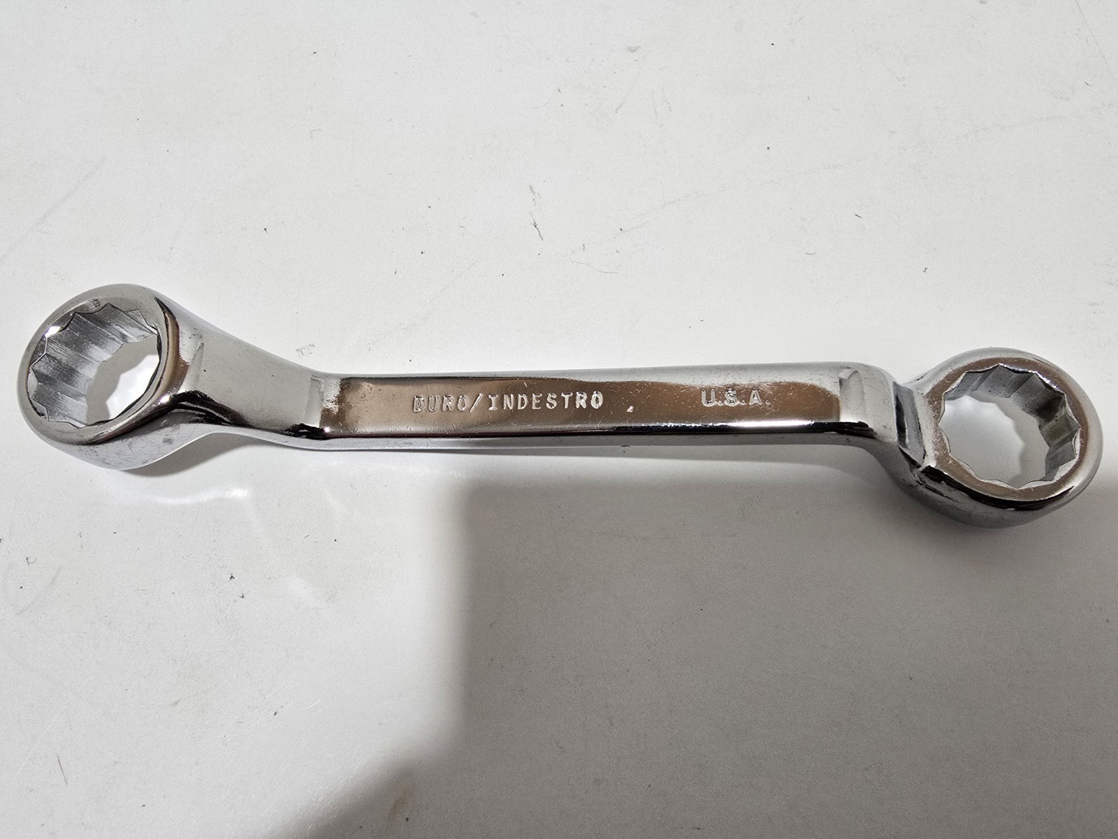 DURO INDESTRO USA 16mm-17mm DOUBLE BOX END OFFSET WRENCH 12 PT 933MM Full Polish