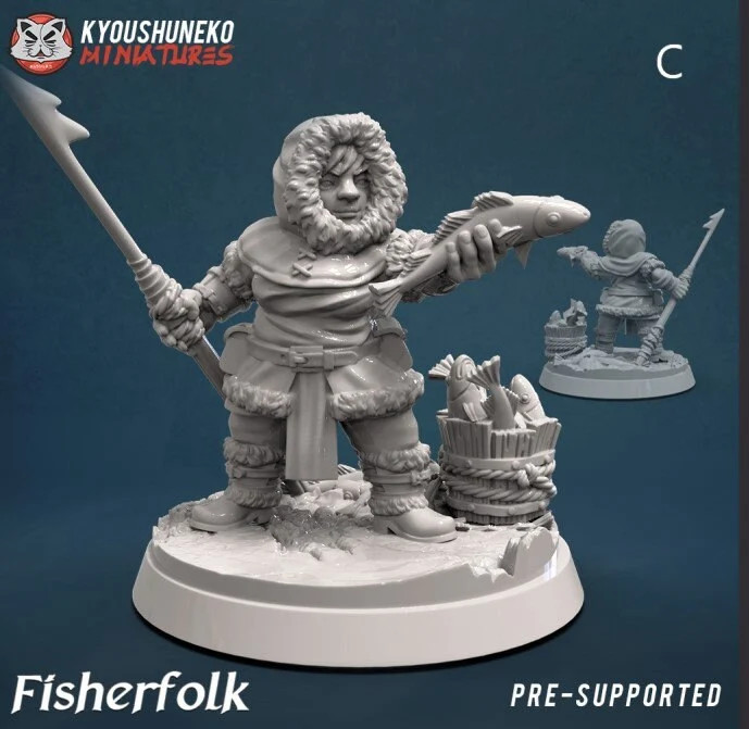 Dwarf Fishermen - Resin Tabletop Miniature
