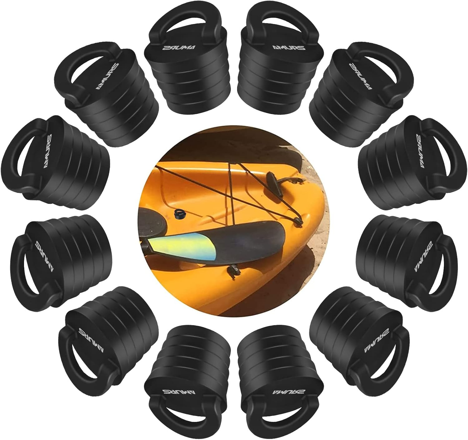 AMURS Kayak Scupper Plug Kit Scupper Plugs Drain Holes Stopper with Silicone Han