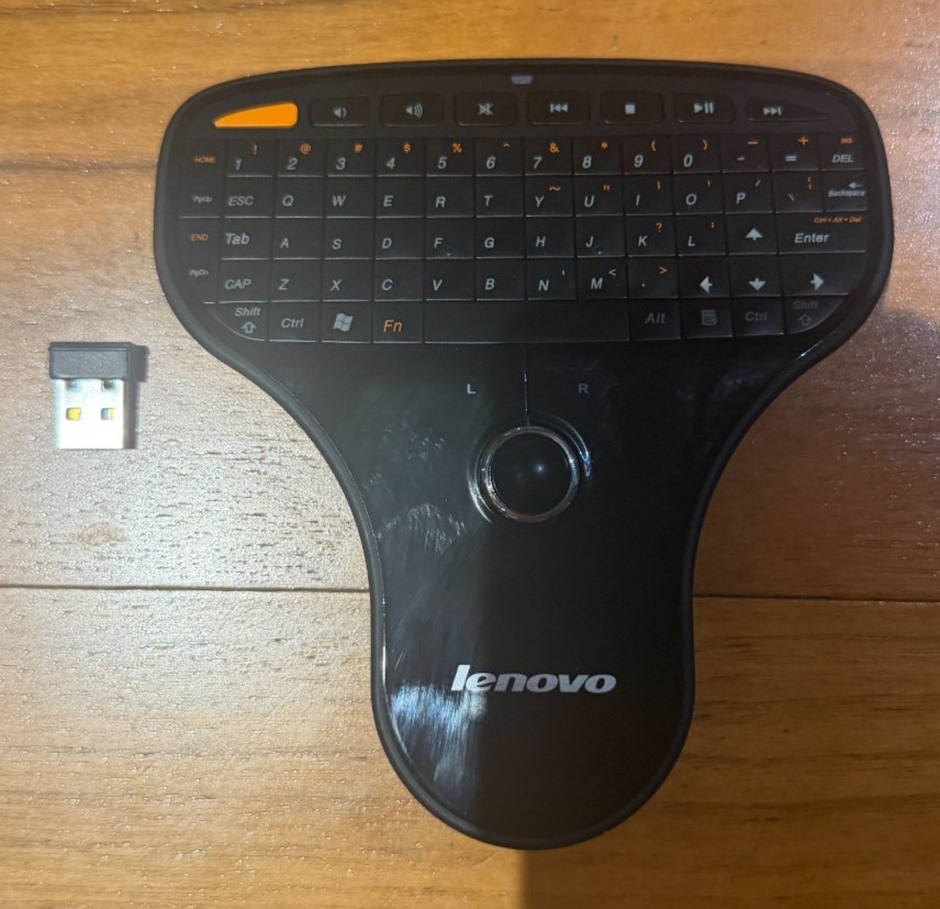 Lenovo Mini Wireless Keyboard Trackball Mouse W/ USB Dongle Tested N5901