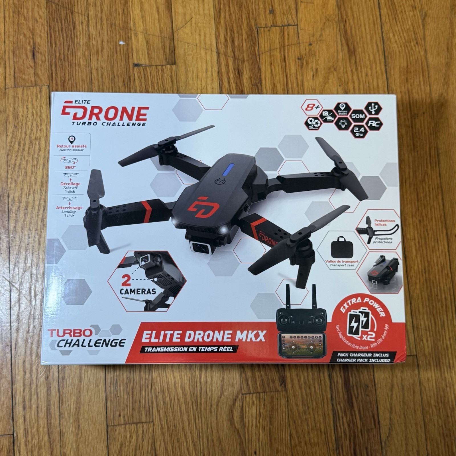 Elite Drone Turbo Challenge MKX 4K App Control FPV Quadcopter Tested/working