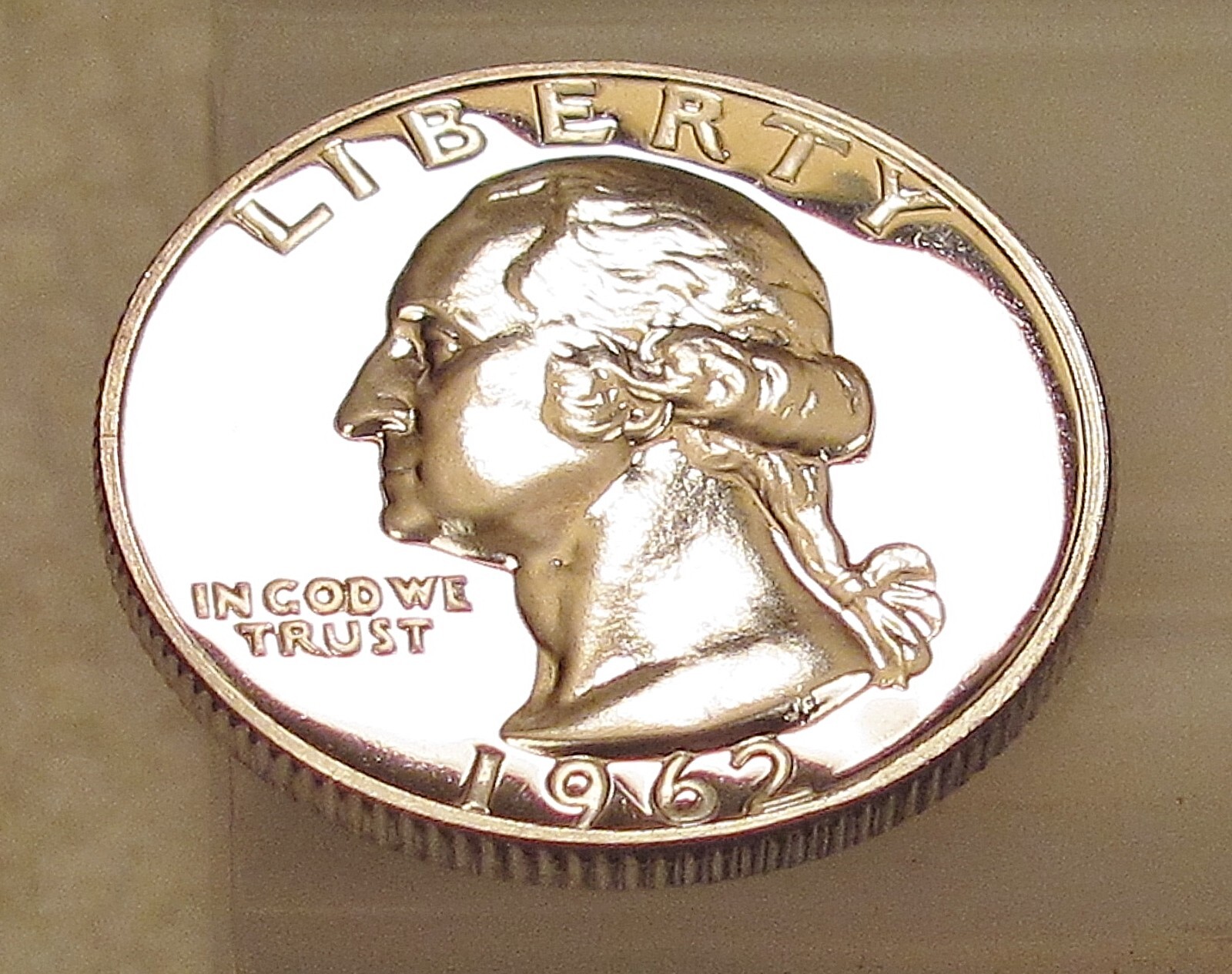 1962 Gem Proof Quarter 90%   Blazing White Mirrored Surfaces #509-6
