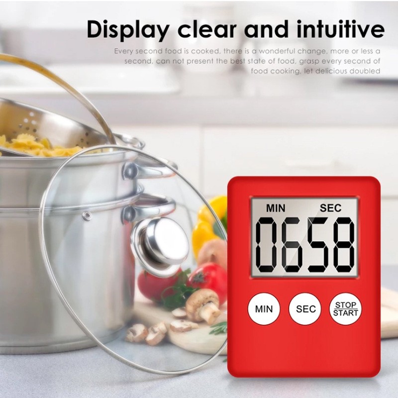Large LCD Digital Kitchen Cooking Timer Count-Down Up Clock Loud Alarm Magnetic