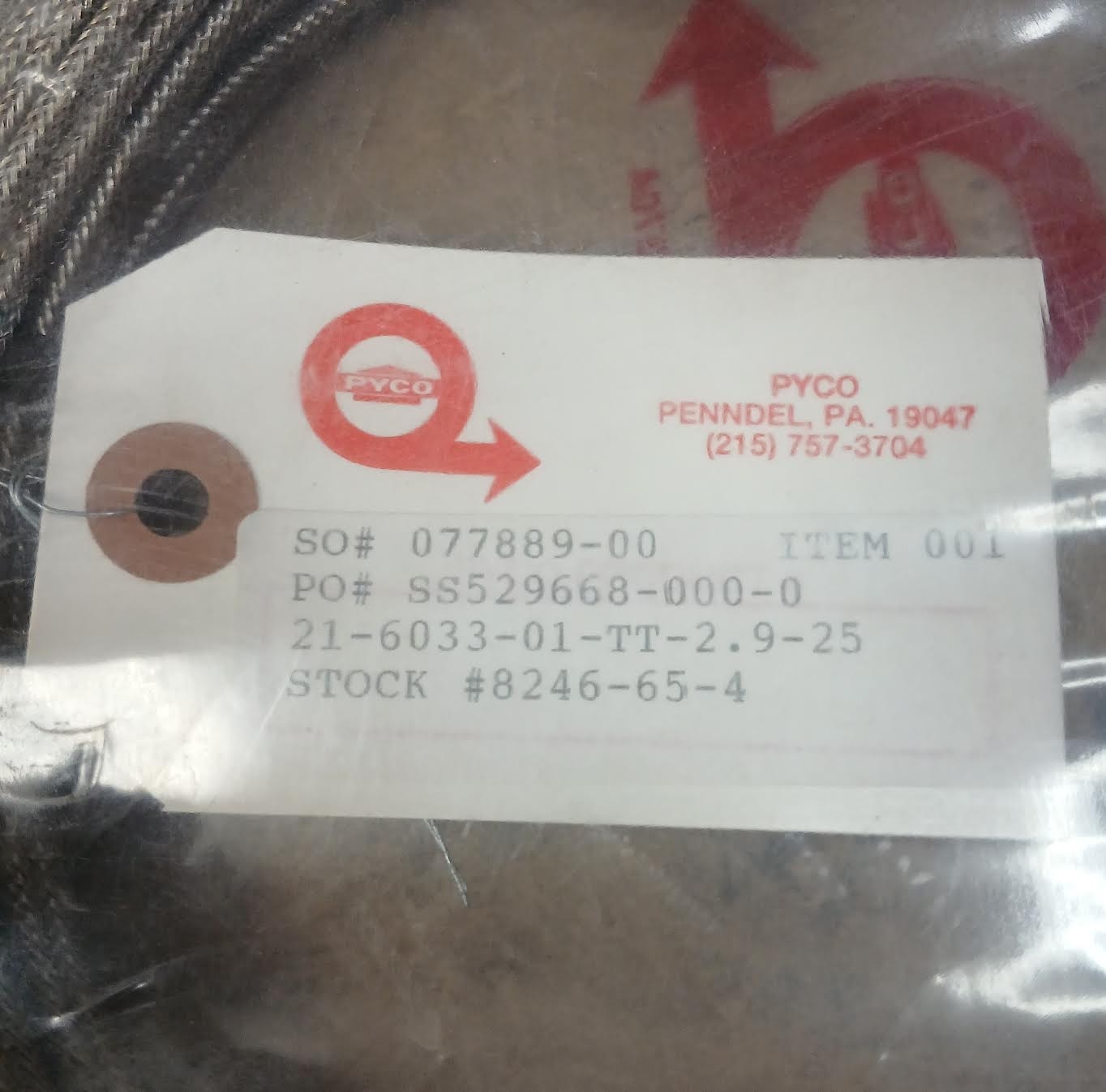Pyco 210-6033-01-TT-2.9-25 Temperature Sensor