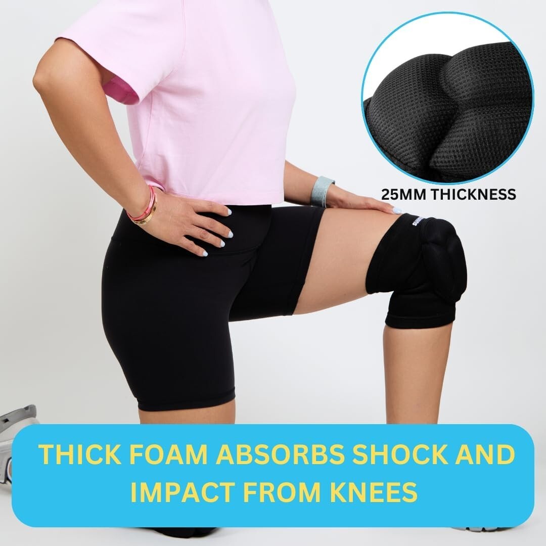 Knee Pads, Thick Sponge Anti-Slip, Collision Avoidance Knee Sleeve Small