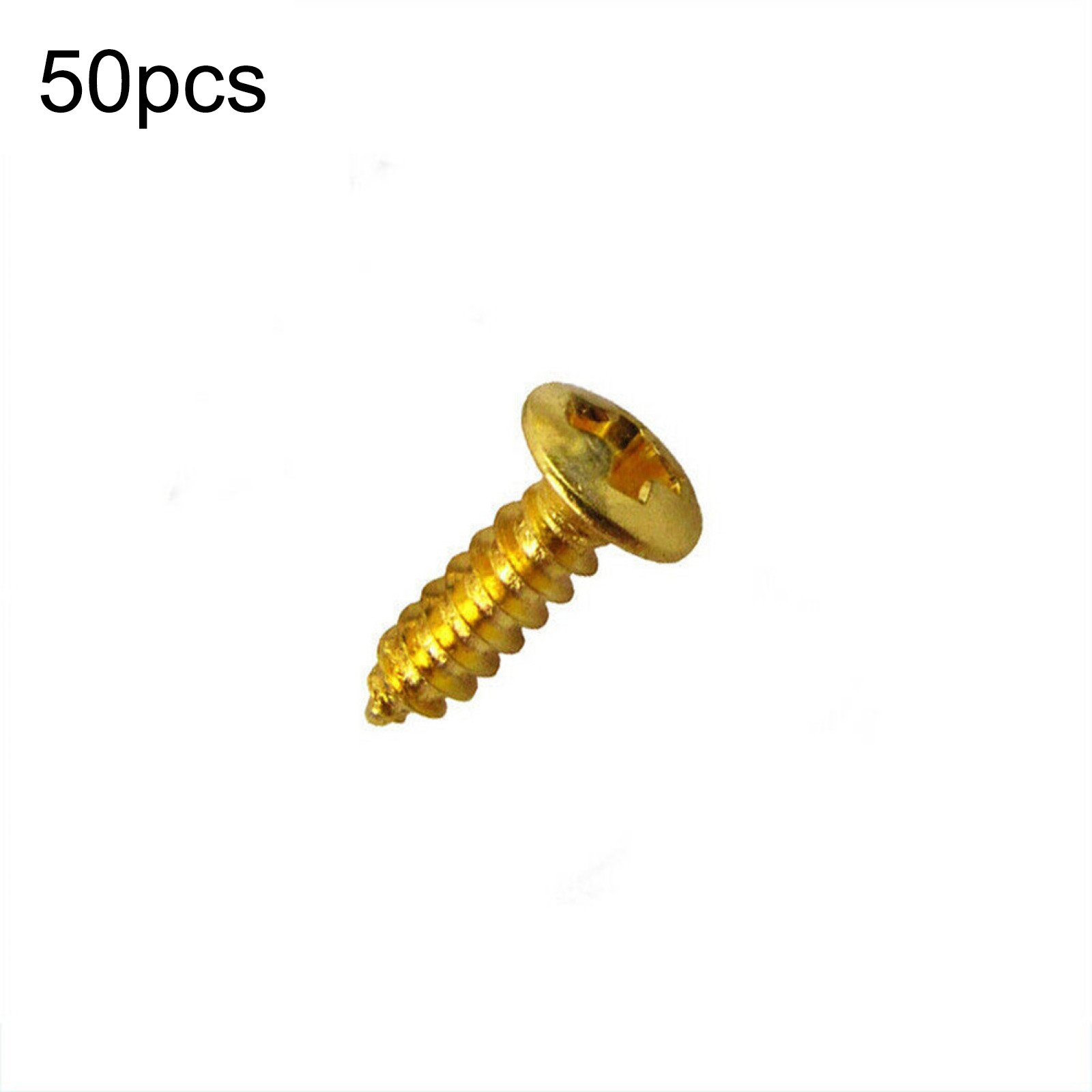 50Pcs Gold Electric Guitar Bass Pickguard Screws For Fender Strat/Tele H
