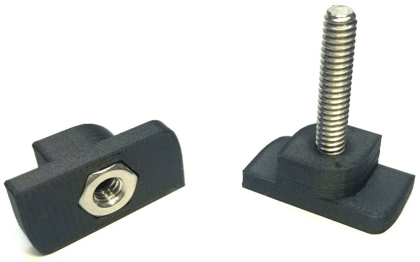 Drop-in T-Nut Stud Mount Gladiator Gearwall Geartrack Carbon Composite 1/4-20