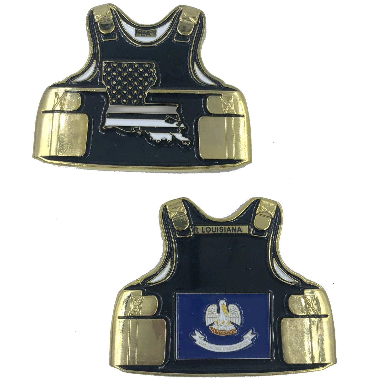 BL9-002 Louisiana CO Correctional Officer Corrections Jail Prison Guard Thin Gra