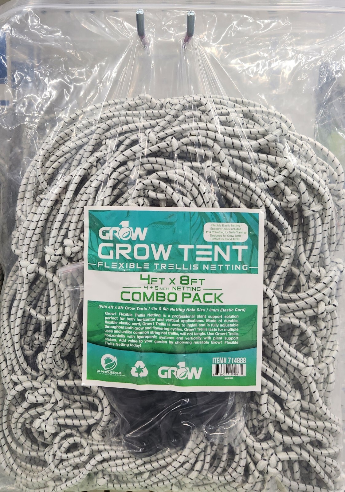 Grow Tent Flexible 4'x8' Combo 4" & 6" Mesh Trellis 2 Pack New Free Shipping