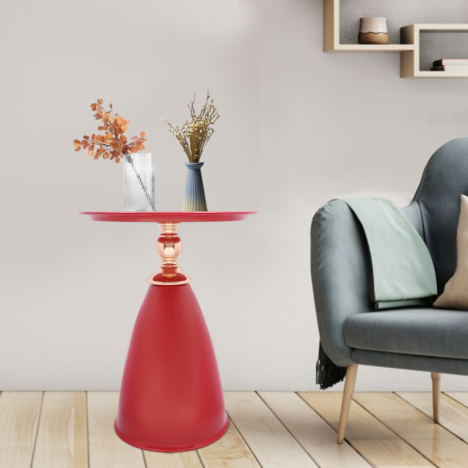 Side End Table Round Side Table for Living rooms/Bedrooms/Ooffices/Patios/Sofas
