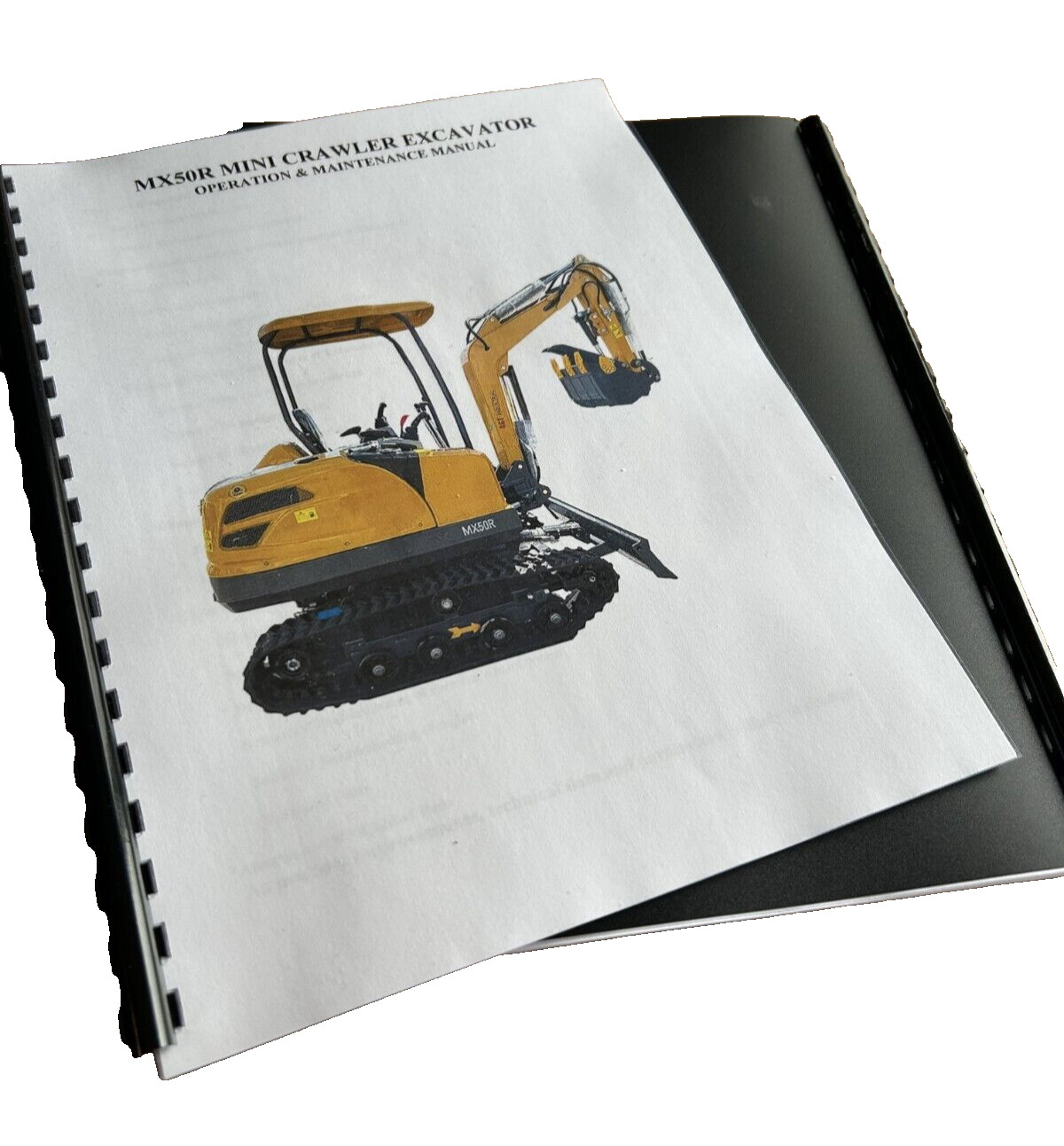 2.5-Ton Mini Excavator Compact Track Hoe AGT MX50 Operation & Maintenance Manual