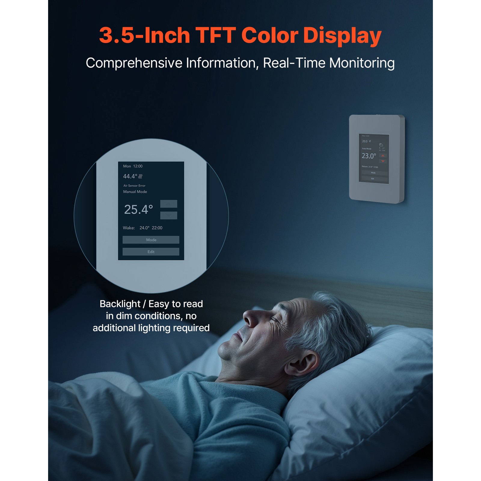 Uimoso Programmable Thermostat with TFT Screen for Floor Heating Systems