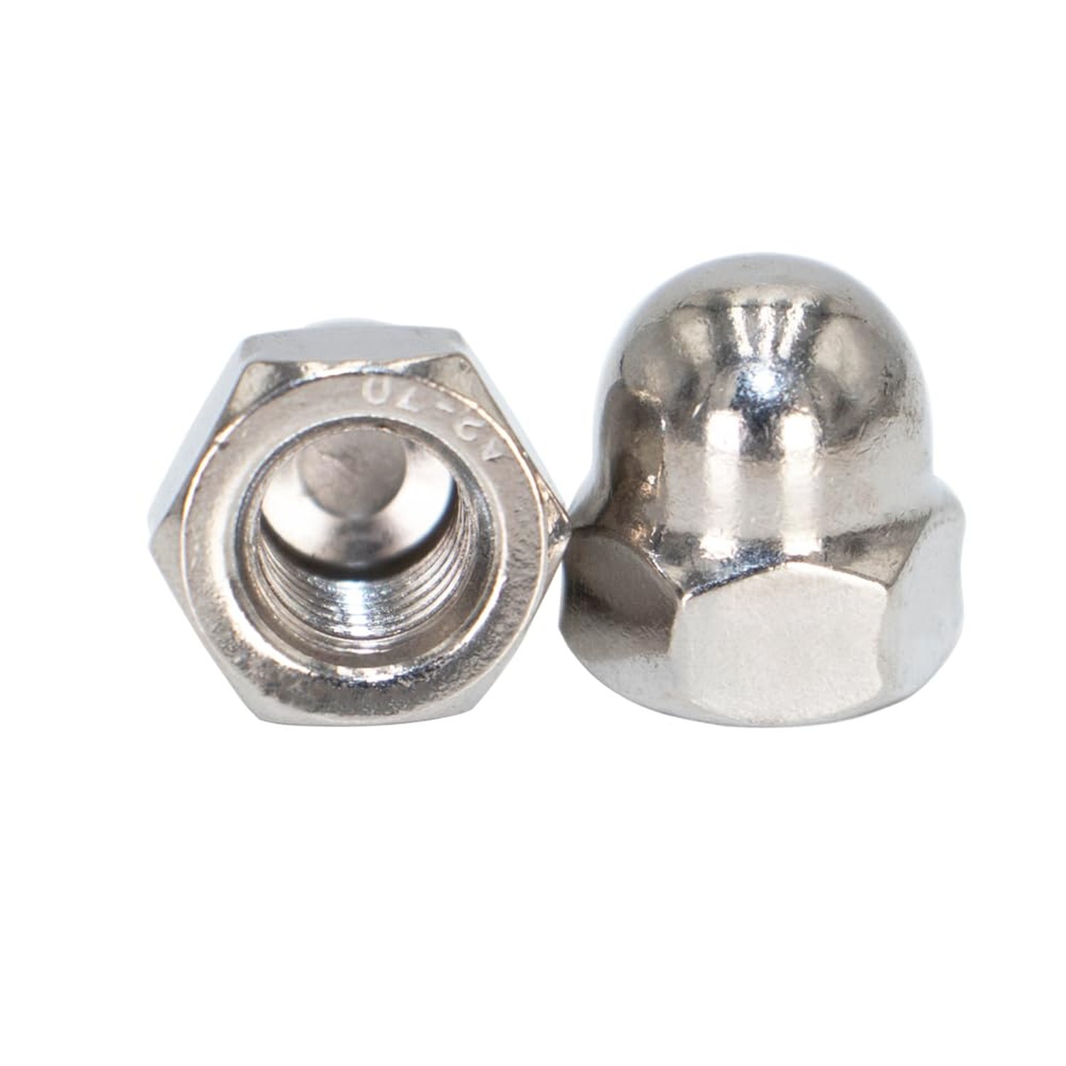 1/4"-20 Acorn Cap Nuts 40 pcs 304 Stainless Steel Dome Cap Hex Nuts for Outdo...