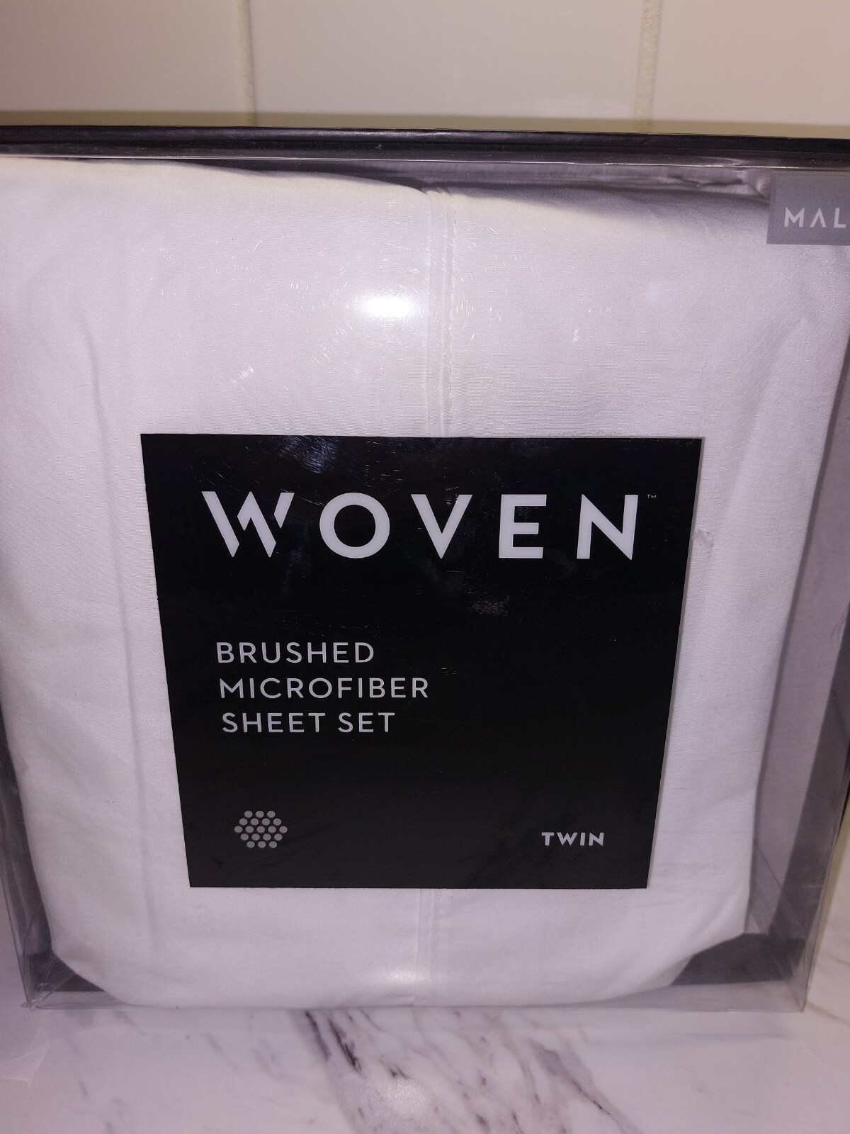 Woven Brushed Microfiber 2 Flat Twin  INCLUDES 2 FLAT SHEETS ONLY WHITE Malouf