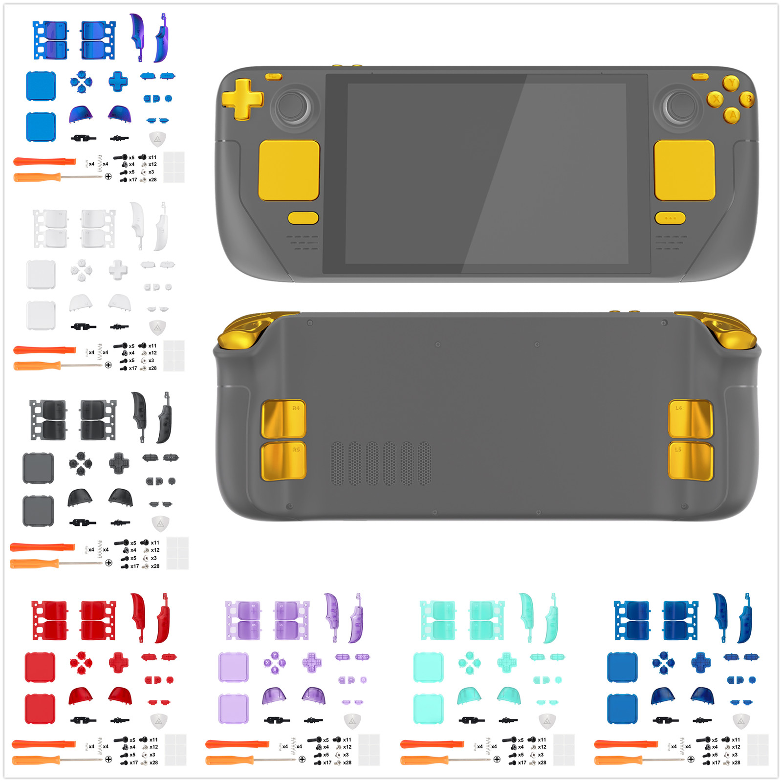 Replacement Full Set Buttons for Steam Deck LCD ABXY D-pad Triggers Buttons