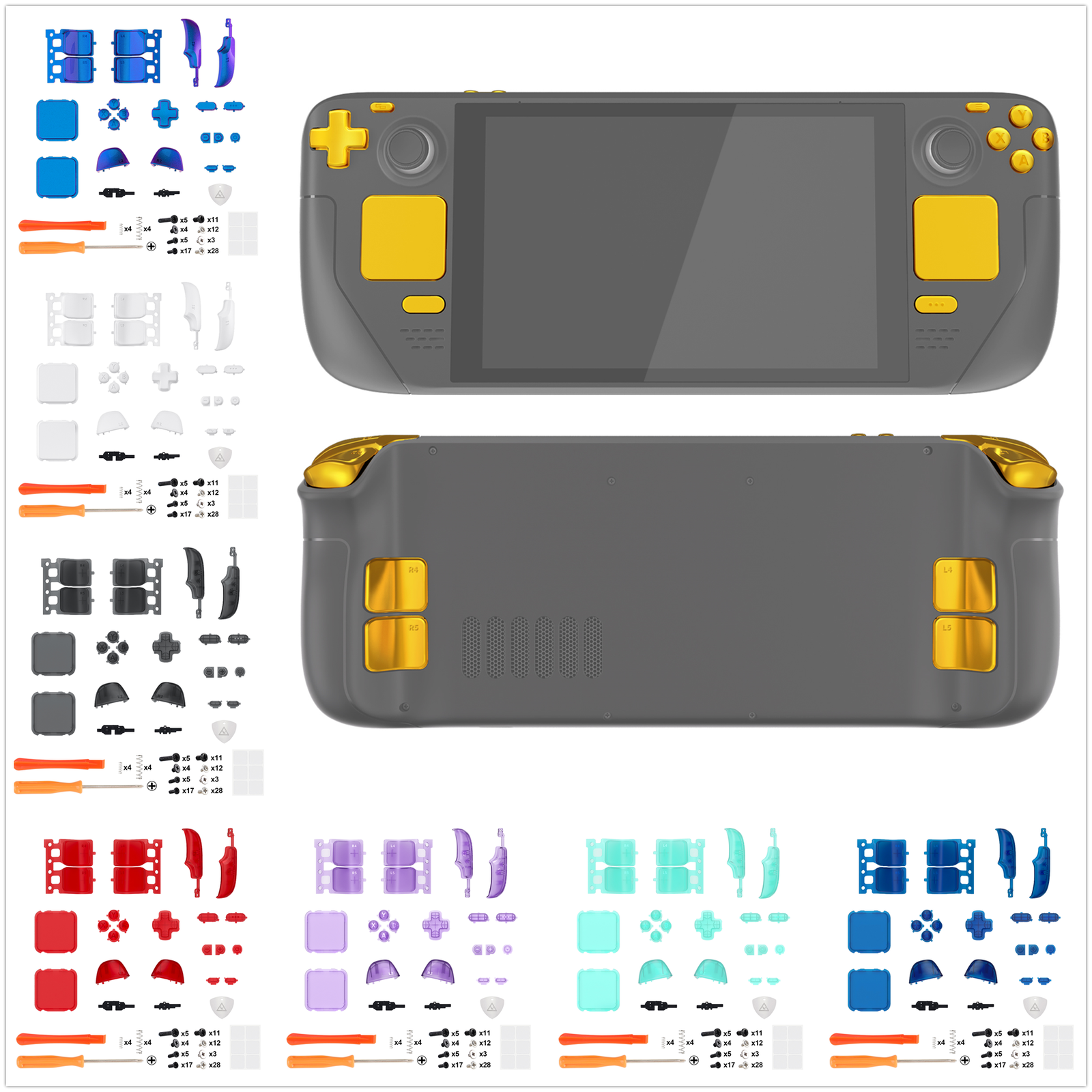 Replacement Full Set Buttons for Steam Deck LCD ABXY D-pad Triggers Buttons